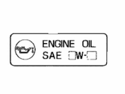 Toyota 15369-25010 Label,  Engine Oil Information