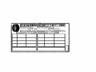 Toyota 42661-48F90 Label,  Tire Pressure Information