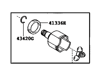 Toyota 43040-47030 Joint Assembly, Front Drive Inboard, Driver Side