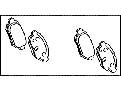 Toyota 04466-47020 Pad Kit,  Disc Brake,  Rear