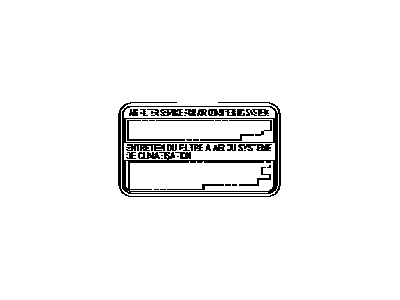 Scion 87529-50010 Label,  A/C Filter Information