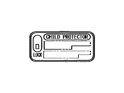 Scion 69339-12010 Label,  Child Protector Information