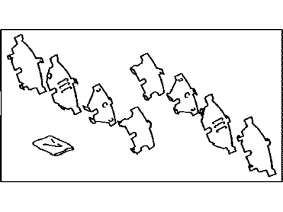 Scion 04946-12120 Shim Kit,  Anti Squeal(For Rear Disc Brake)