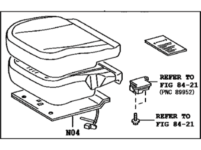 Toyota 71001-1AW00-B0 Cushion Assembly, Front Seat, Passenger Side