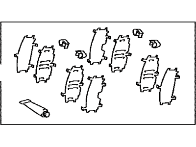 Toyota 04945-52120 Shim Kit,  Anti Squeal,  Front