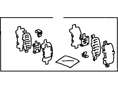 Toyota 04945-06080 Shim Kit,  Anti Squeal(For Rear Disc Brake)