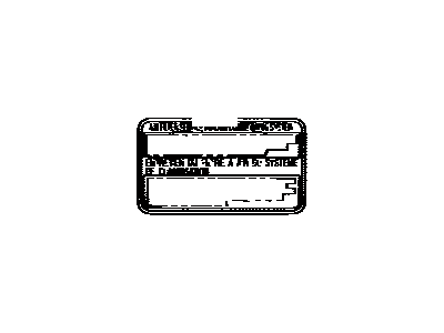 Toyota 87529-50010 Label,  Cooler Service Caution