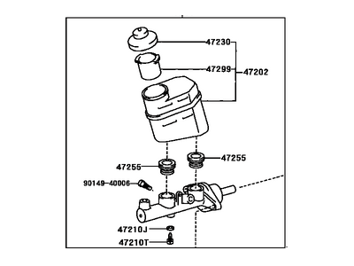 Toyota 47201-07051 Cylinder Sub-Assy,  Brake Master