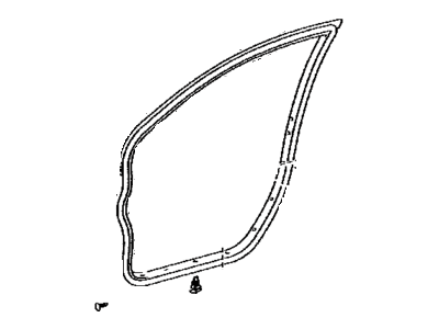 Toyota 67861-1A020 Weatherstrip,  Front Door,  RH