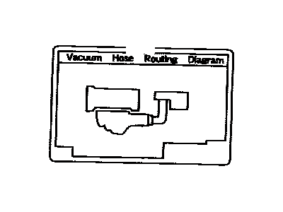 Toyota 17792-22060 Label,  Engine Vacuum Hose Information