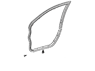 Toyota 67862-12870 Weatherstrip,  Front Door,  LH