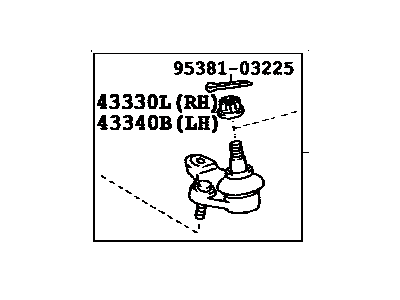 Toyota 43330-39775 Lower Ball Joint Assembly Front Right