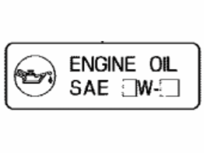 Toyota 15369-25010 Label, Engine Oil In