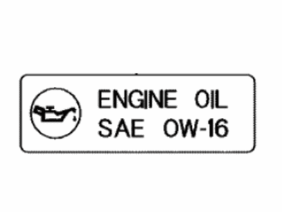 Toyota 15369-25010 Label,  Engine Oil Information