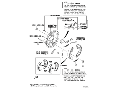 Toyota 04942-WB001 Spring Kit,  Rear Brake