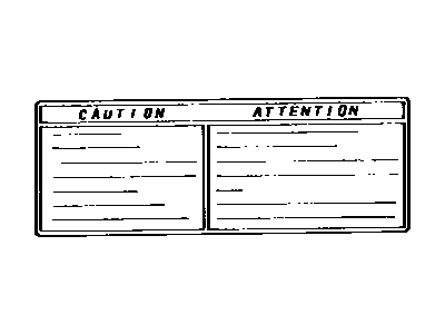 Toyota 42668-14010 Plate,  Compact Spare Tire Caution