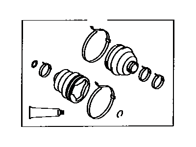 Toyota 04438-12171 Boot Kit,  Front Drive Shaft,  In & Outboard,  RH