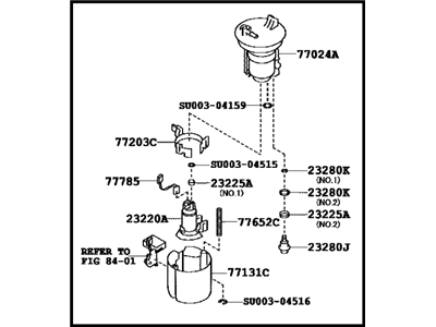 Toyota SU003-01018 Tube Assy,  Fuel Suction W/Pump & Gage