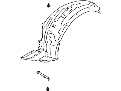 Scion SU003-01547 Liner,  Front Fender,  RH