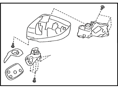 Toyota SU003-03048 Mirror Sub-Assembly, Outer Rear View, Passenger Side