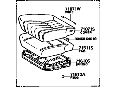 Toyota 71410-1B310-03 Cushion Assembly, Front Seat, RH