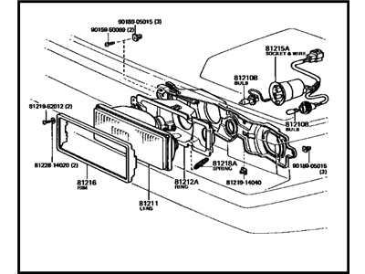 Toyota 81220-19046 Lamp Assy,  Fog