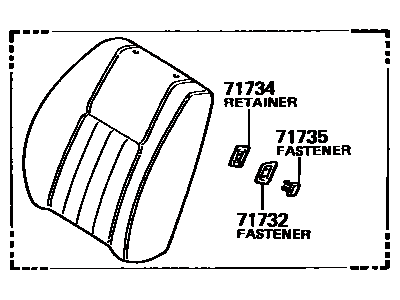 Toyota 71073-1B210-02 Front Seat Back Cover, Right(For Separate Type)