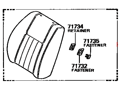 Toyota 71074-14340-02 Front Seat Back Cover, Left(For Separate Type)