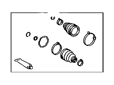 Toyota 04438-28051 Boot Kit,  Front Drive Shaft,  In & Outboard,  LH