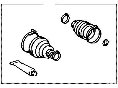 Toyota 04438-28052 Front Cv Joint Boot Kit, In Outboard, Left