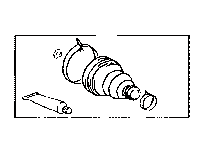 Toyota 04437-48020 Rear Cv Joint Boot Kit, Inboard Joint