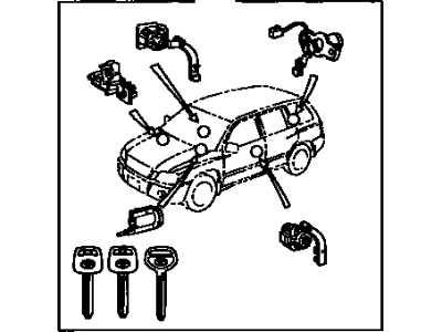 Toyota 69005-48070 Cylinder Set,  Lock