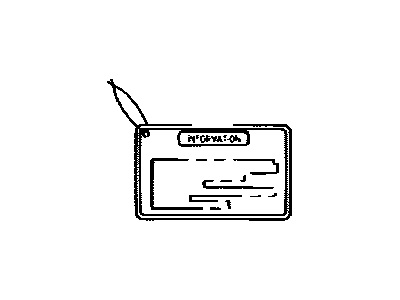 Toyota 11294-28010 Label,  Leak Detection Pump Information