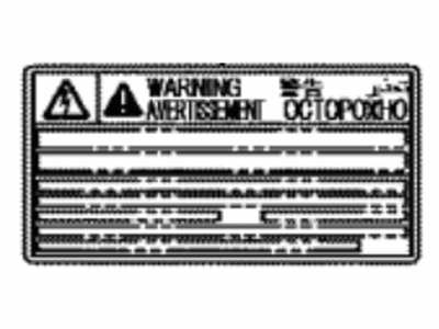 Toyota G9118-0E010 Label,  Hv Motor Control Inverter Caution