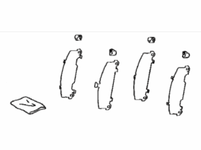 Toyota 04945-02310 Shim Kit,  Anti Squeal,  Front