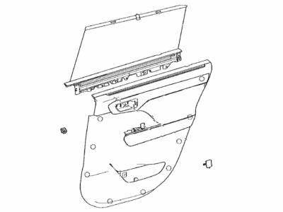 Toyota 67630-0E821-C4 Board Sub-Assy,  Rear Door Trim,  RH