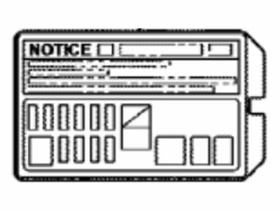 Toyota 82683-0E010 Label, Fuse Block Notice, Driver Side