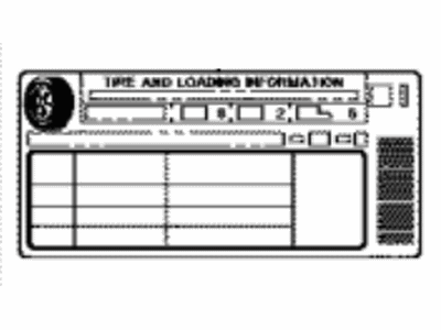 Toyota 42661-0E800 Label, Tire Pressure Information