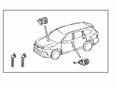 Toyota 69005-0E240 Cylinder Set,  Lock