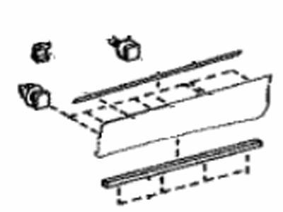 Toyota 75077-42020 Moulding,  Rear Door,  Outside RH