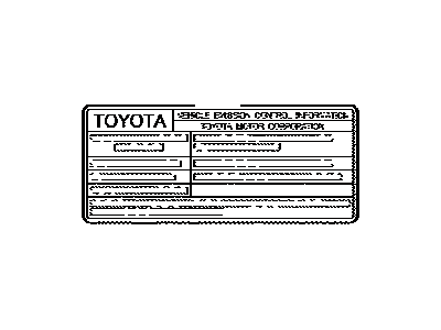 Toyota 11298-36430 Label, Emission Control Information