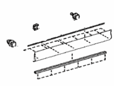 Toyota 75074-42020 Moulding,  Front Door,  Outside Lower LH