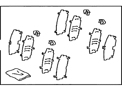 Toyota 04945-12111 Shim Kit,  Anti Squeal,  Front