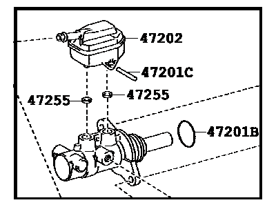 Toyota 47201-48202 Cylinder Sub-Assy,  Brake Master