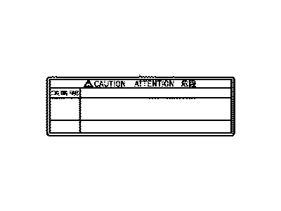 Toyota 16793-31020 Label, Cooling Fan Information