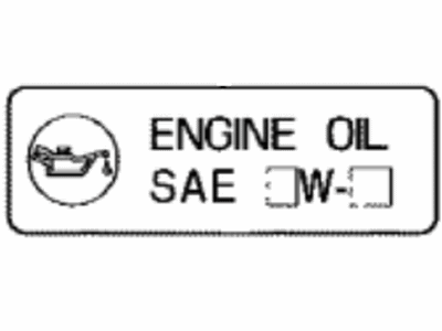 Toyota 15369-25010 Label,  Engine Oil Information