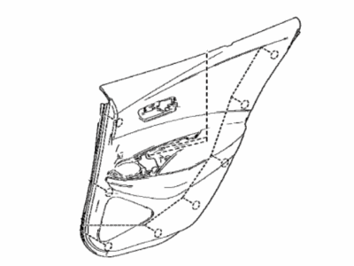 Toyota 67640-12S10-C1 Board Sub-Assembly, Rear Door Trim, Driver Side