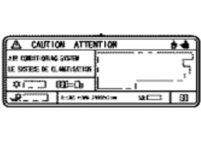 Toyota 88723-12350 Label,  Cooler Service Caution