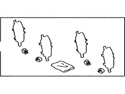 Toyota 04946-33040 Shim Kit,  Anti Squeal(For Rear Disc Brake)
