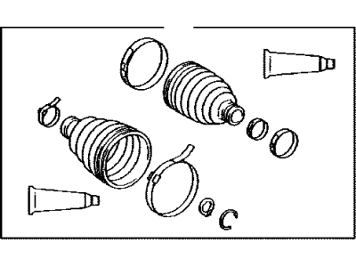 Toyota 04427-52260 Boot Kit,  Front Drive Shaft,  In & Outboard,  RH